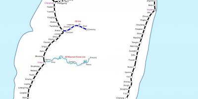 Railway map Taiwan