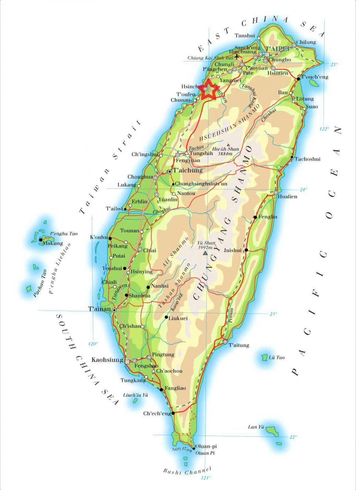 Map of hsinchu Taiwan