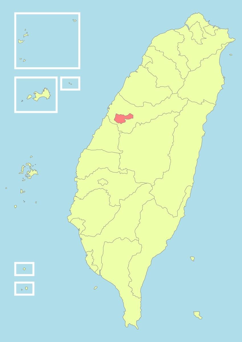 Map of taichung Taiwan