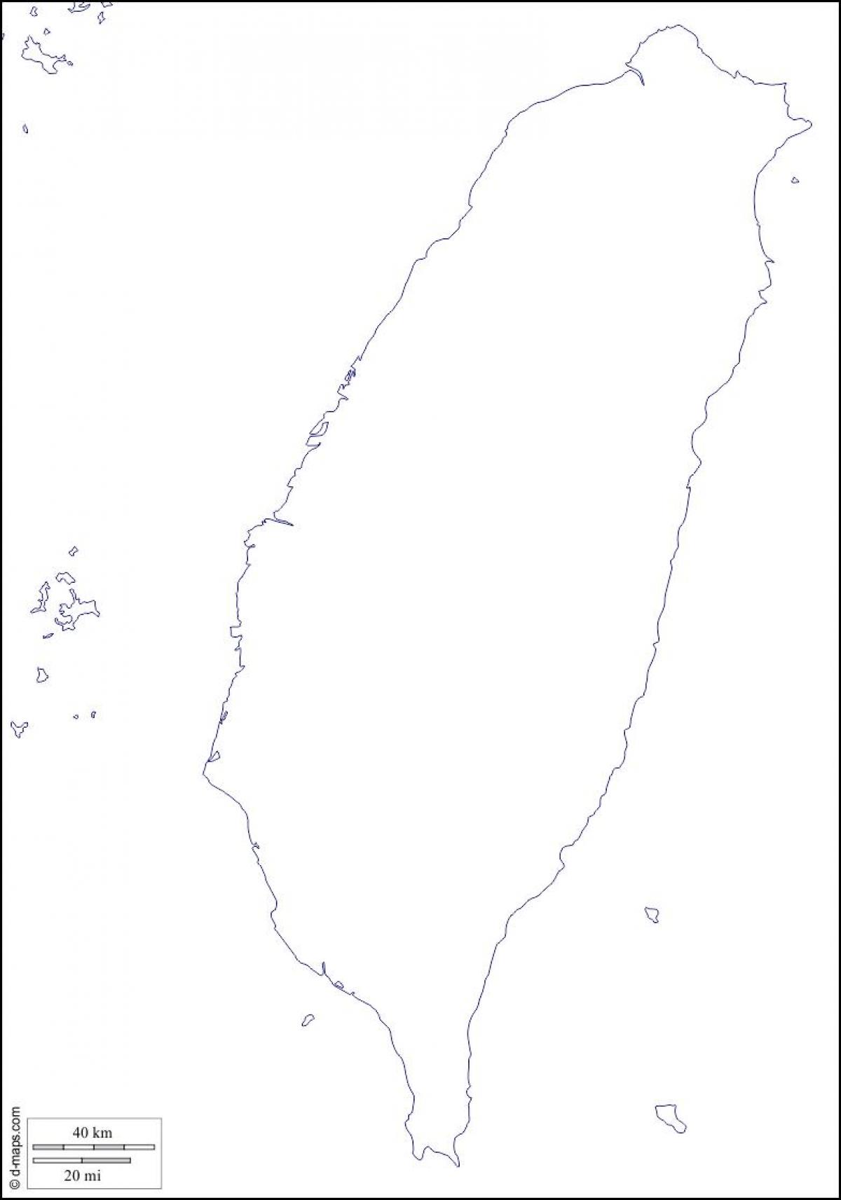 Map of Taiwan blank