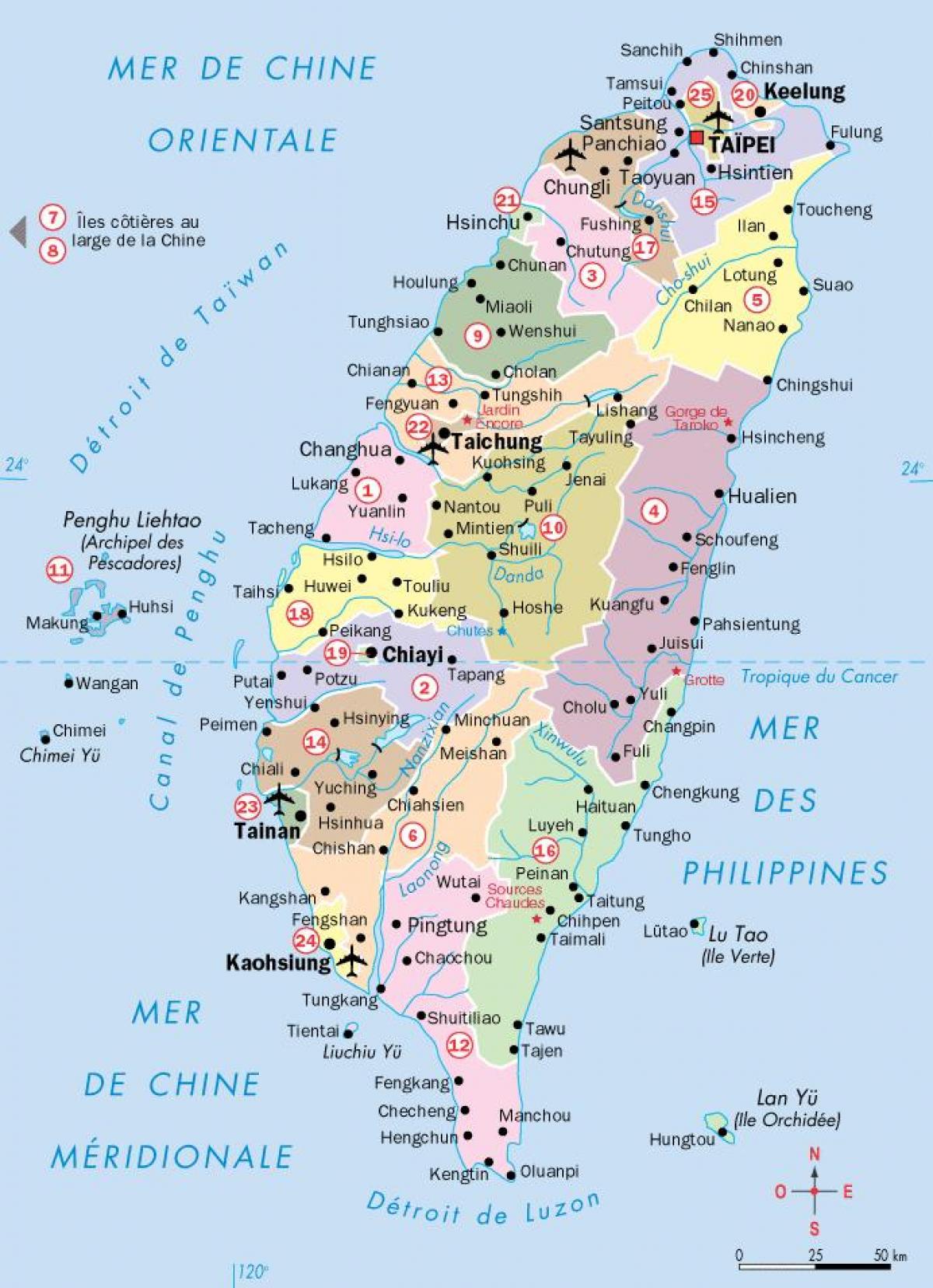 map of Taiwan cities