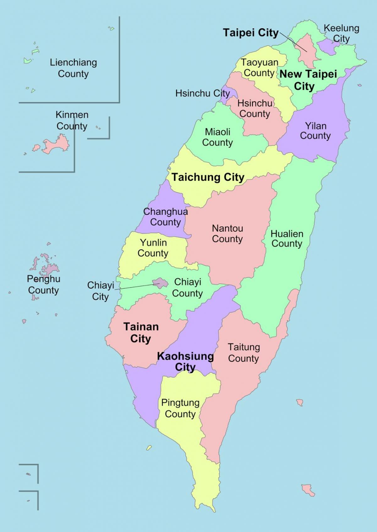 Map of Taiwan county 