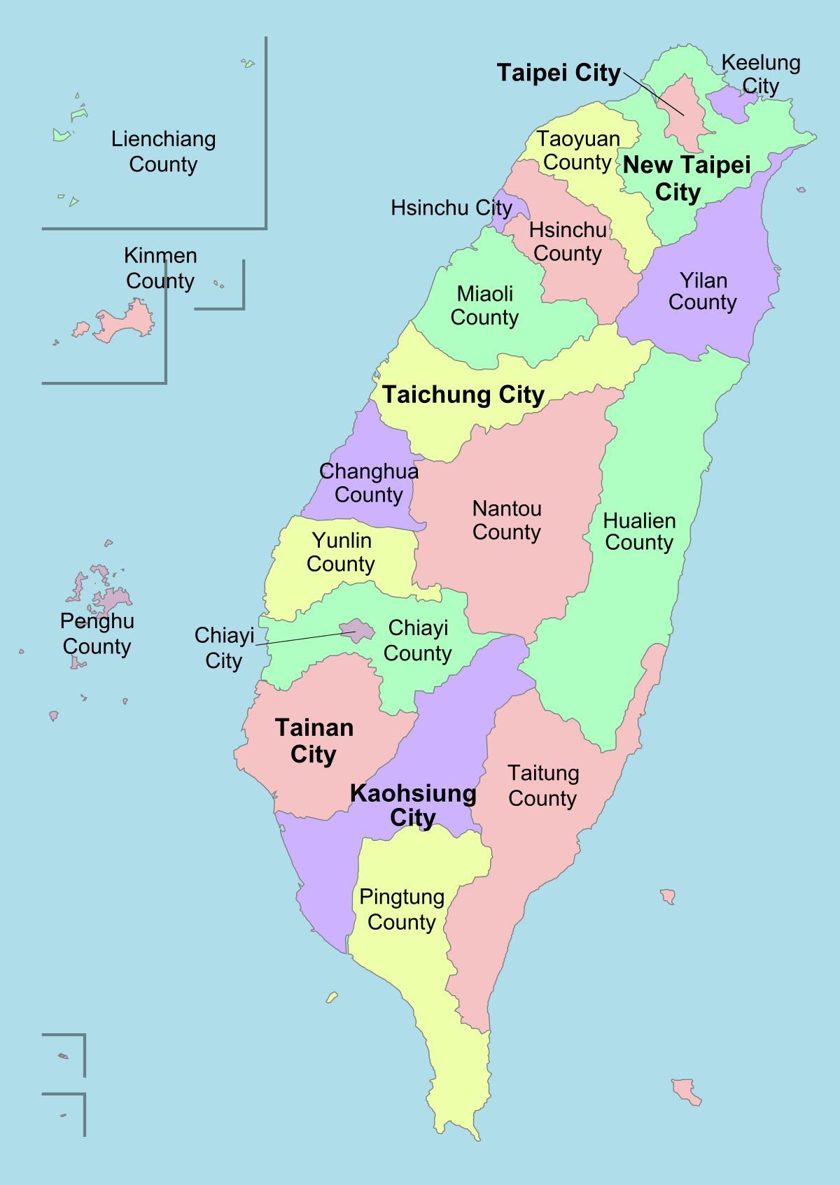Map of Taiwan district 