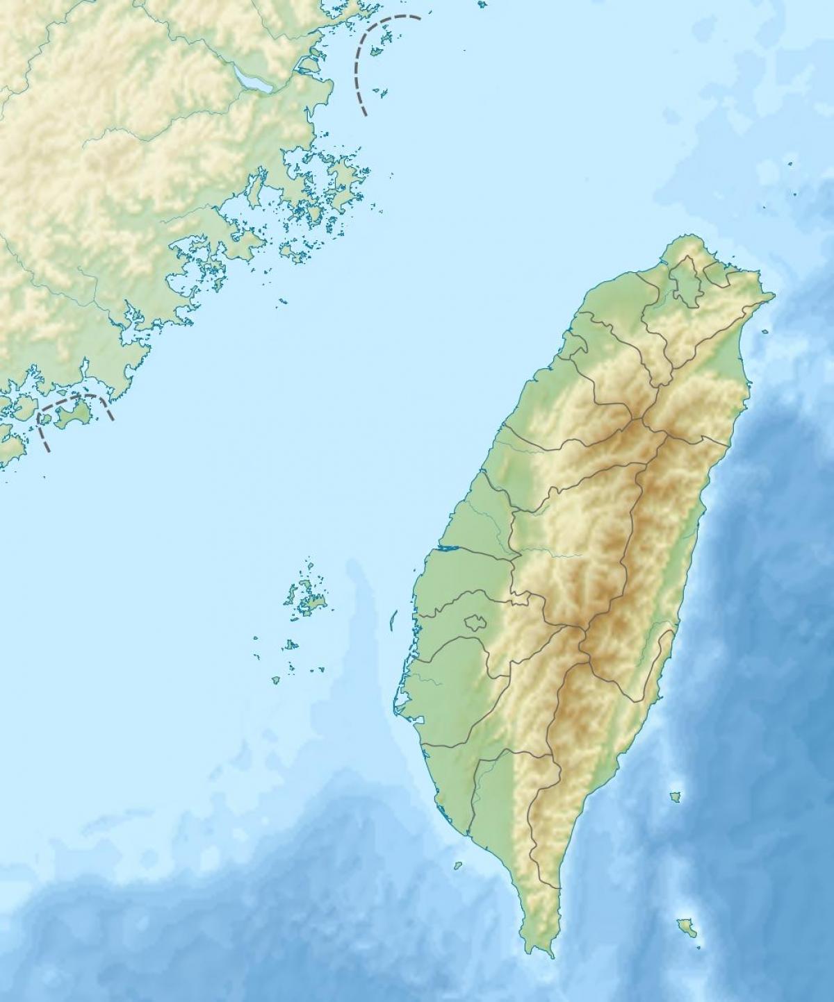 Map of Taiwan island