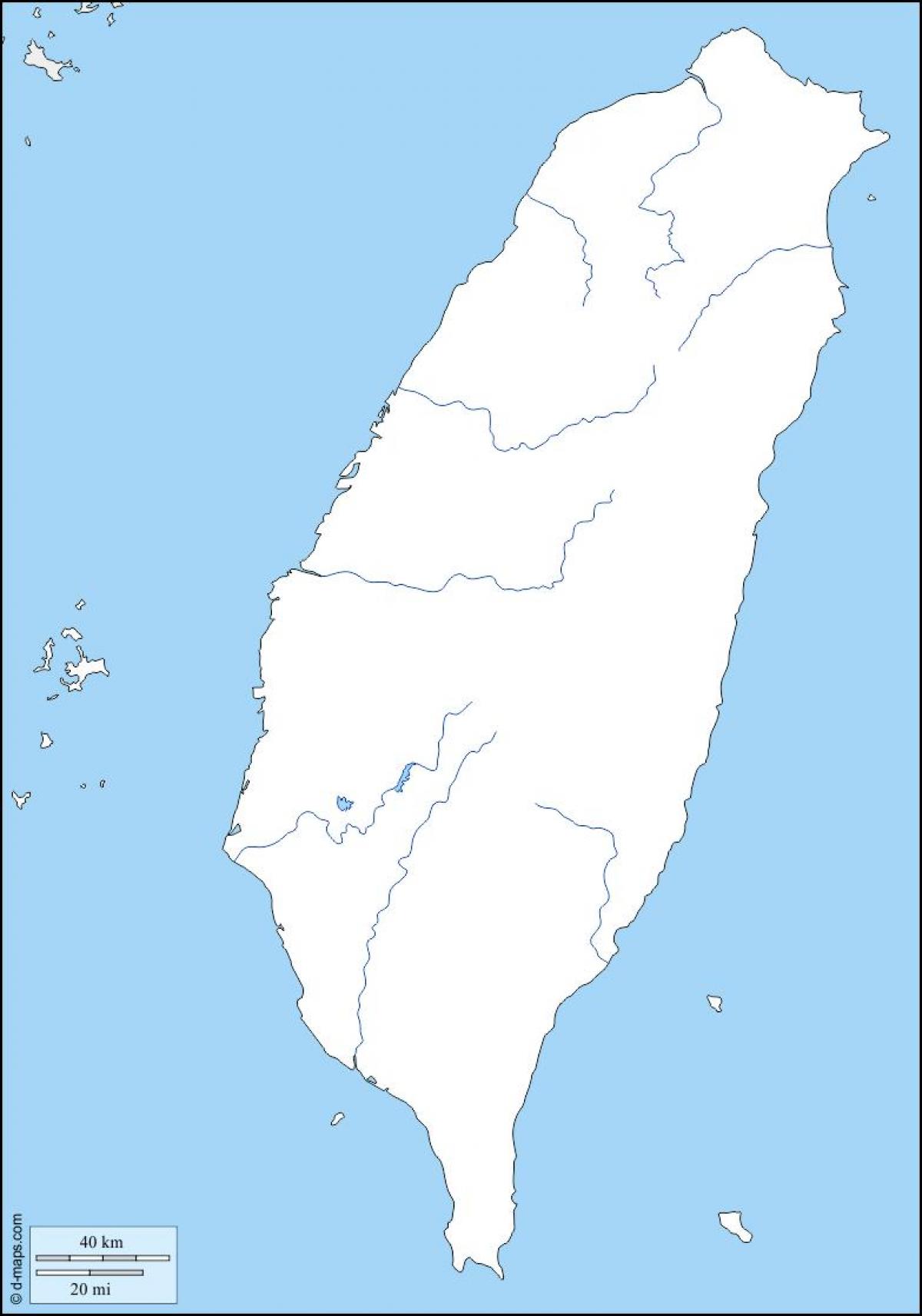 Map of Taiwan outline