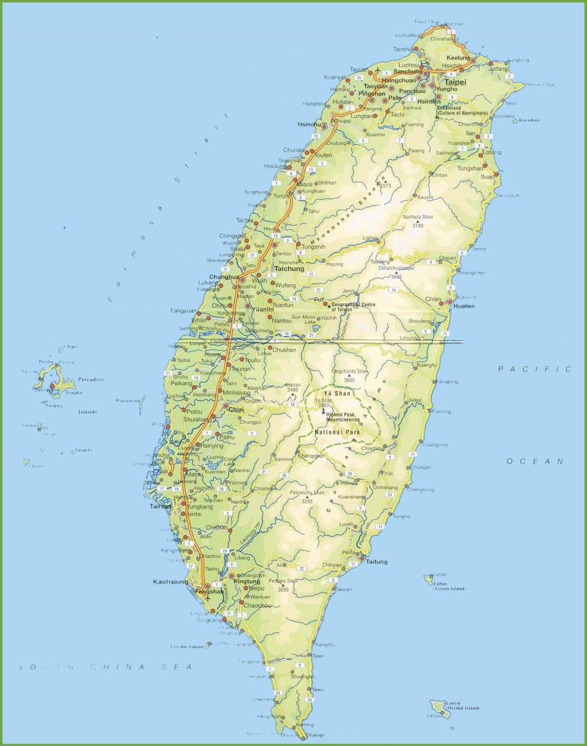 map of Taiwan