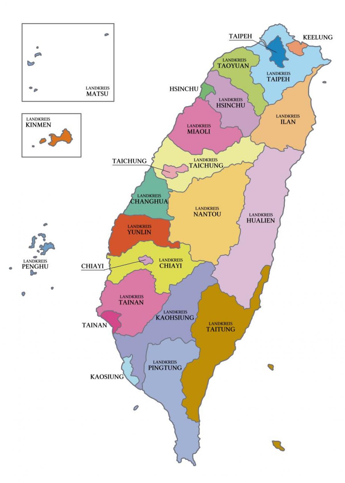 Map of Taiwan province