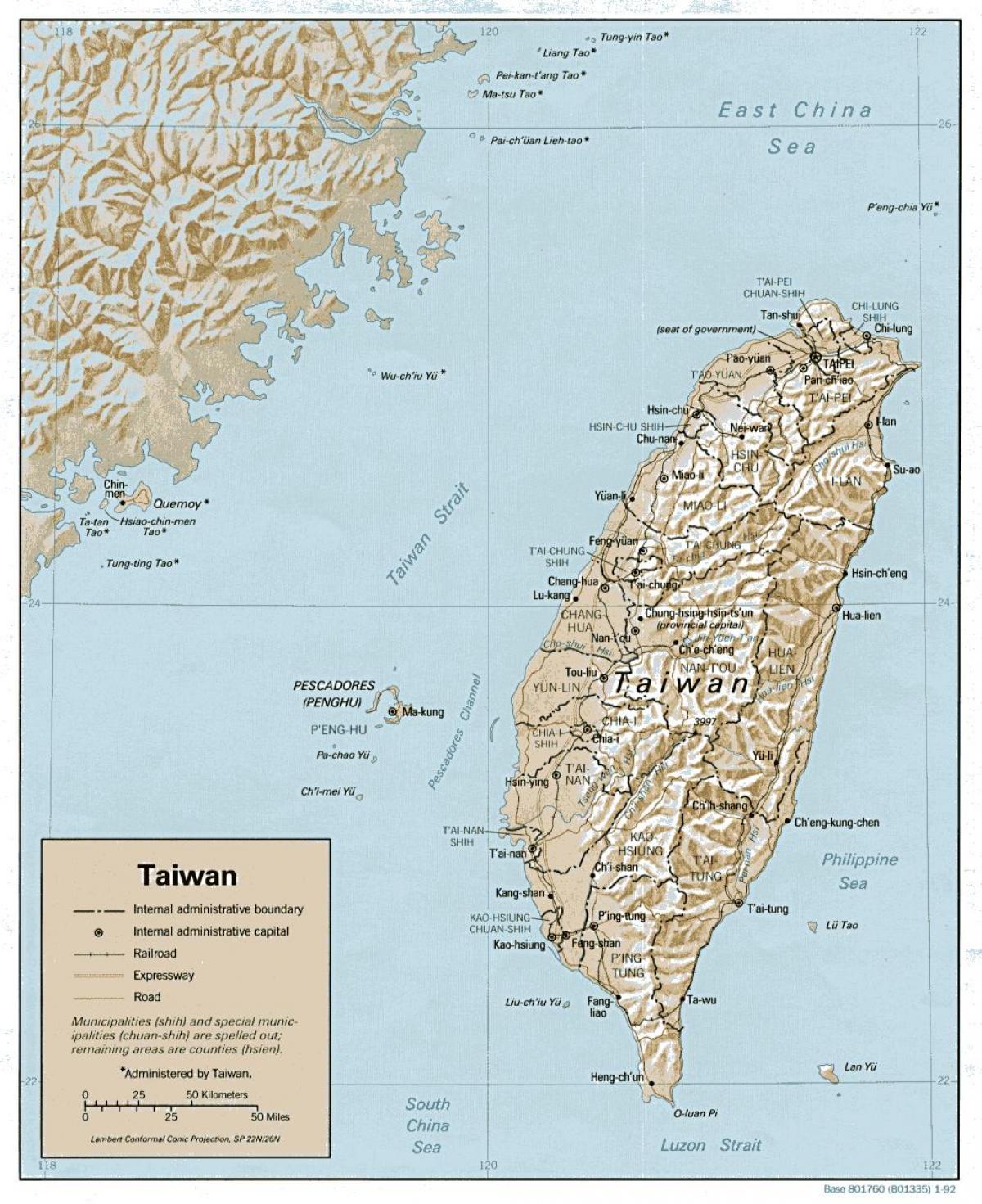 Map of Taiwan surf 