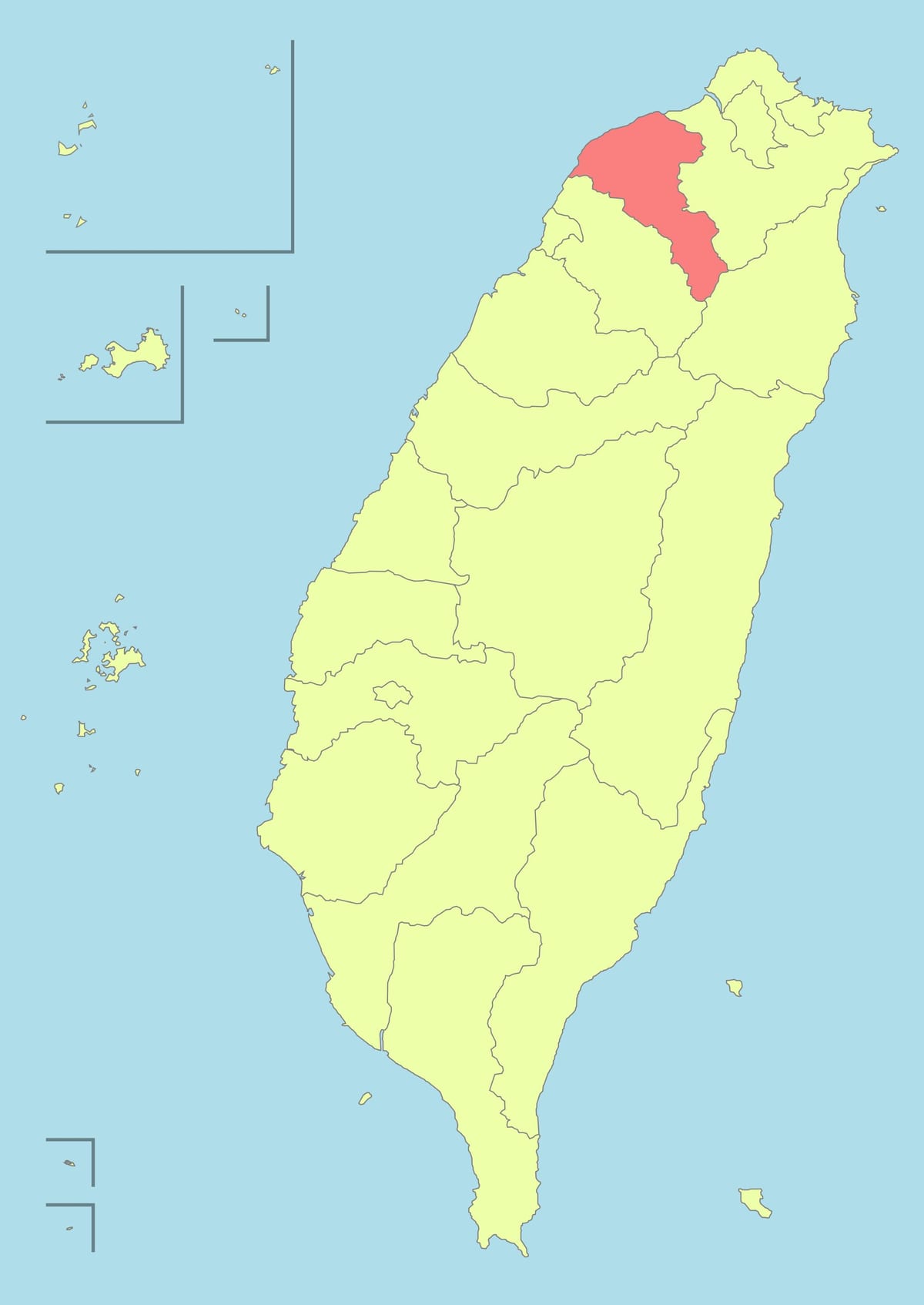 Taiwan map taoyuan
