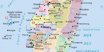 Map of Taiwan cities