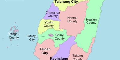 Map of Taiwan county 