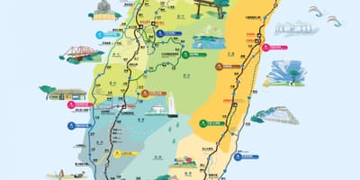 Cycling around Taiwan road biking map