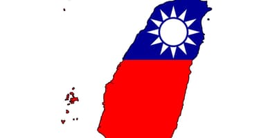 Map of Taiwan flag