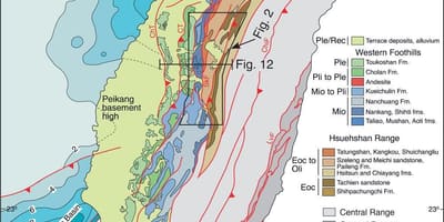 Map of Taiwan geological