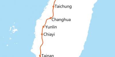 Taiwan high speed rail route map