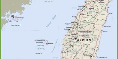 A map of Taiwan