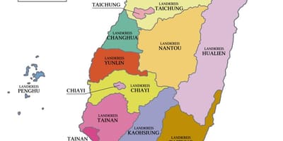 Map of Taiwan province