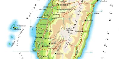 Map of Taiwan river
