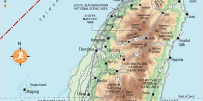 Map of Taiwan sightseeing