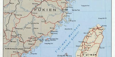 Map of Taiwan strait