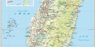 Taiwan travel guide map